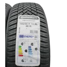 3. Opony 185/55 R15 2x CONTINENTAL 86H XL AllSeasonContact Wielosezonowe 2021 Jak Nowe