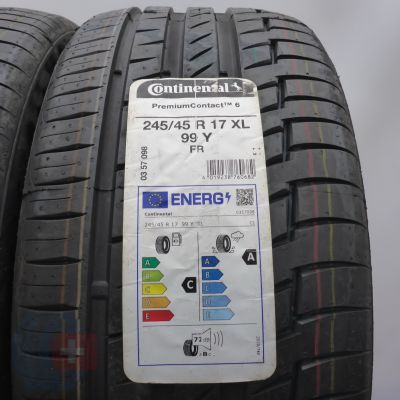 3. Opony 245/45 R17 2x CONTINENTAL 99Y XL PremiumContact 6 Letnie 2022 