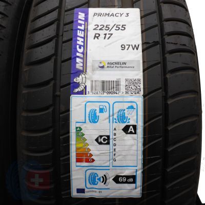 2. Opony 225/55 R17 2x MICHELIN 97W XL Primacy 3 Letnie 2017 Jak Nowe Nieużywane