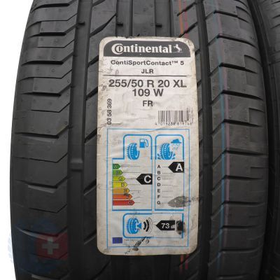 2. 2 x CONTINENTAL 255/50 R20 109W XL ContiSportContact 5 SUV  JLR Lato 2019 Jak Nowe