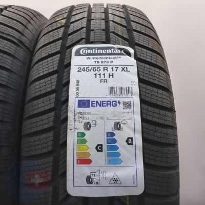 2. Opony 245/65 R17 4x CONTINENTAL 111H WinterContact TS 870 P Zimowe 2022 Nieużywane