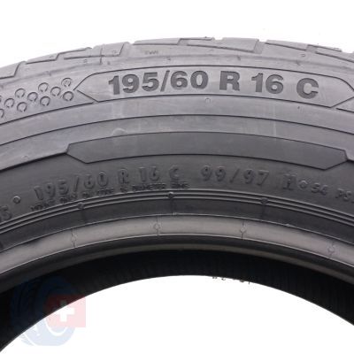 6. 4 x CONTINENTAL 195/60 R16C 99/97H ContiVanContact 100 Lato 2020 Jak Nowe Nieużywane