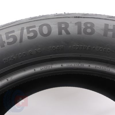 4. Opony 245/50 R18 2x CONTINENTAL 104H XL PremiumContact 6 M0-V Letnie 2021 Jak Nowe 7,2mm