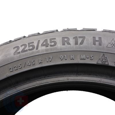 3. Opona 225/45 R17 1x CONTINENTAL 91H WinterContact TS870 Zimowa 2023 Jak Nowa 7,2mm