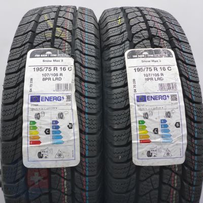 3. Opony 195/75 R16C 4x UNIROYAL 107/105R Snow Max 3 Zimowe 2021/22  Jak Nowe