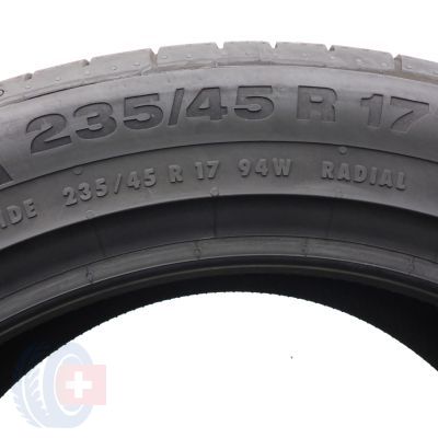 6. Opony 235/45 R17 2x CONTINENTAL 94W ContiSportContact 5 SEAL Letnie 2015 Nieużywane 
