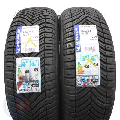 Opony 195/65 R15 2x MICHELIN 95V XL CrossClimate+ Wielosezonowe 2021 Jak Nowe 