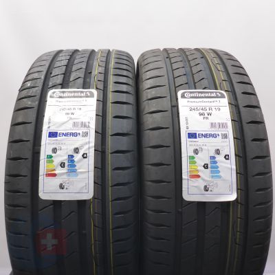 3. Opony 245/45 R19 4x CONTINENTAL 98W PremiumContact 7 Letnie 2023/24 Nieużywane 