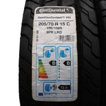 3. 4 x CONTINENTAL 205/70 R15C 106/104R ContiVanContact 100 Lato 2016 Jak Nowe