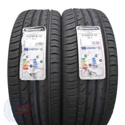 Opony 215/60 R16 2x CONTINENTAL 95V ContiPremiumContact 2 Seal letnie 2022 Jak Nowe