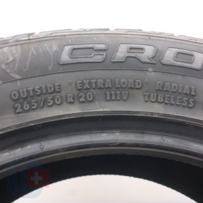 6. Opony 265/50 R20 4x CONTINENTAL 111V XL CrossContact UHP Letnie 2022 Nieużywane