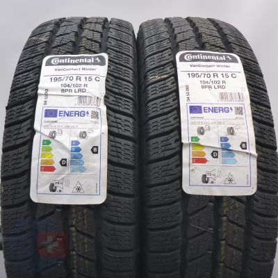 Opony 195/70 R15C 2x CONTINENTAL 104/102R VanContact Winter Zimowe 2023 Nieużywane