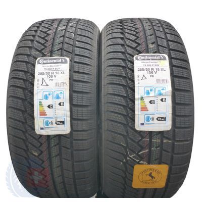 4. 4 x CONTINENTAL 255/50 R18 106V XL WinterContact TS850P SUV Zima 2020 Jak Nowe