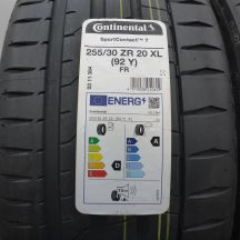 2. Opony 255/30 R20 2x CONTINENTAL 92Y XL SportContact7 Letnie 2022 Nieużywane