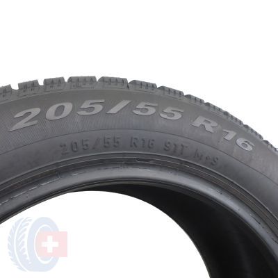 5. 4 x PIRELLI 205/55 R16 91T Snowcontrol Serie 3 Winter 190 Zima 2014, 2015 6,5-7mm
