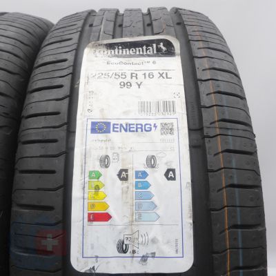 3. Opony 225/55 R16 2x CONTINENTAL 99Y XL EcoContact 6 Letnie 2021 Jak Nowe