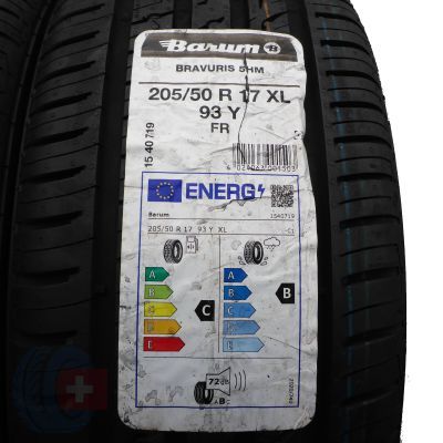 2. Opony 205/50 R17 4x BARUM 93Y XL Bravuris 5HM Letnie 2022 Jak Nowe Nieużywane