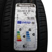 2. Opony 205/50 R17 4x BARUM 93Y XL Bravuris 5HM Letnie 2022 Jak Nowe Nieużywane