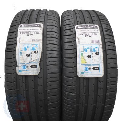 Opony 215/55 R16 2x CONTINENTAL 97W ContiPremiumContact 5 Letnie 2018 Nieużywane
