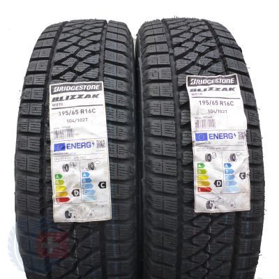 4. Opony 195/65 R16C 4x BRIDGESTONE 104/102T Blizzak W810 Zimowe 2021 Nieużywane 