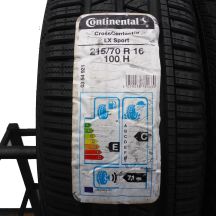 2. 2 x CONTINENTAL 215/70 R16 100H CrossContact LX Sport Lato M+S 2020, 2021 Jak Nowe Nieużywane