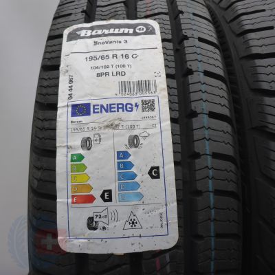 2. Opony 195/65 R16C 2x BARUM 104/102T SnoVanis3 Zimowe 2024 Nieużywane