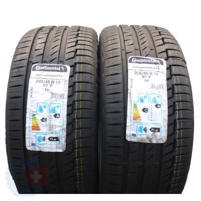 3. Opony 225/45 R17 4x CONTINENTAL 91Y XL PremiumContact 6 Letnie 2019 JAK NOWE