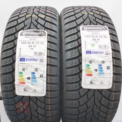 Opony 195/45 R16 2x CONTINENTAL 84H XL WinterContact TS870 Zimowe 2022 Opony 195/45 R16 2x CONTINENTAL 84H XL WinterContact TS870 Zimowe 2022