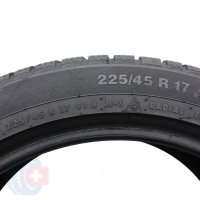 6. 4 x CONTINENTAL 225/45 R17 91H ContiWinterContact TS830P Zima 2011 6-6,9mm