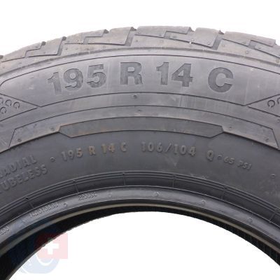 6. 2 x CONTINENTAL 195/80 R14C 106/104Q ContiVanContact 100 Lato 2023 Jak Nowe