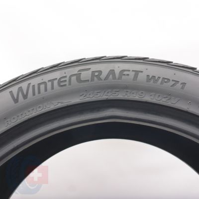 4. Opony 245/45 R19 2x KUMHO 102V XL WinterCraft WP71 Zimowe 2018 7,2-7,5mm