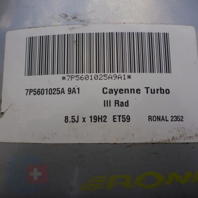 10. 4 x Alufelgi 19 PORSCHE 5x130 8,5J Et59 RONAL Cayenne Turbo Cayman TPMS