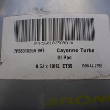 10. 4 x Alufelgi 19 PORSCHE 5x130 8,5J Et59 RONAL Cayenne Turbo Cayman TPMS
