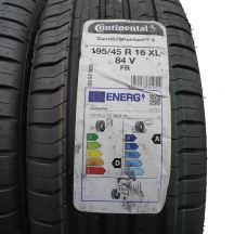2. Opony 195/45 R16 4x CONTINENTAL 84V XL ContiEcoContact 5 Letnie 2022 Jak Nowe Nieużywane 