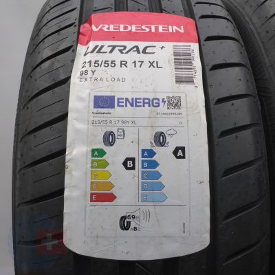 2. Opony 215/55 R17 4x VREDESTEIN 98Y XL Ultrac + Letnie 2025 Nieużywane  2. Opony 215/55 R17 4x VREDESTEIN 98Y XL Ultrac + Letnie 2025 Nieużywane