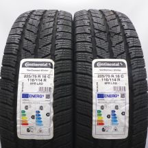 4. Opony 225/75 R16C 4x CONTINENTAL 116/114R VanContact Winter Zimowe 2022 Nieużywane
