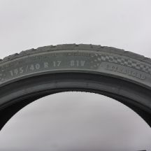6. Opony 195/40 R17 4x CONTINENTAL 81V XL ContiSportContact 3 Letnie 2016 Nieużywane  