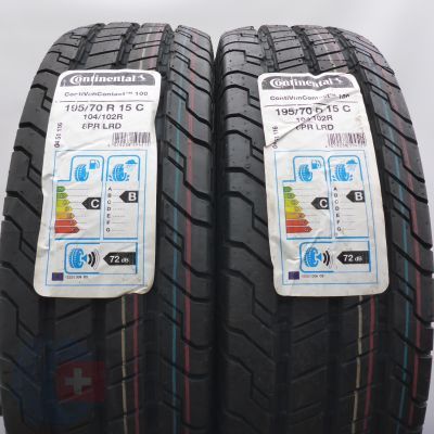 4. Opony 195/70 R15C 4x CONTINENTAL 104/102R ContiVanContact 100 Letnie 2021, 2022