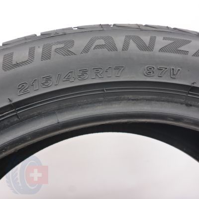 2. Opona 215/45 R17 1x BRIDGESTONE 87V Turanza T001 Letnia 2012 7,2mm