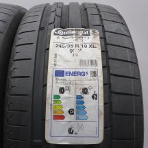 3. Opony 245/35 R19 2x CONTINENTAL 93Y SportContact 6 Letnie 2023 Jak Nowe