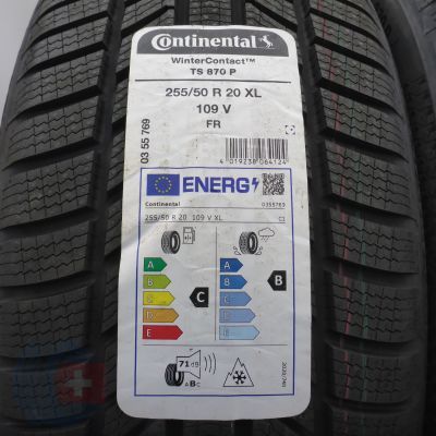 2. Opony 255/50 R20 4x CONTINENTAL 109V XL WinterContact TS 870 P Zimowe 2024 Jak Nowe