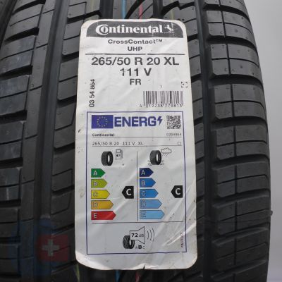 2. Opony 265/50 R20 4x CONTINENTAL 111V XL CrossContact UHP Letnie 2022 Nieużywane