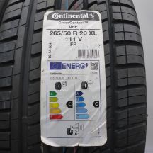2. Opony 265/50 R20 4x CONTINENTAL 111V XL CrossContact UHP Letnie 2022 Nieużywane