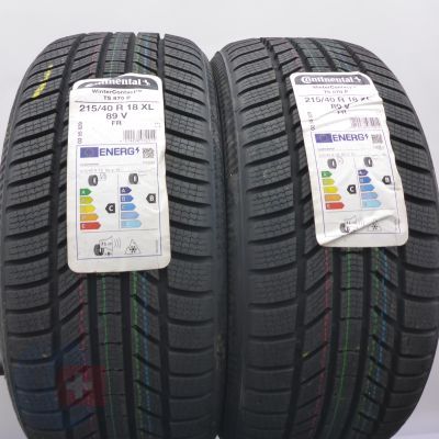 3. Opony 215/40 R18 4x CONTINETAL 89V XL WinterContact TS 870 P Zimowe 2022 Nieużywane 