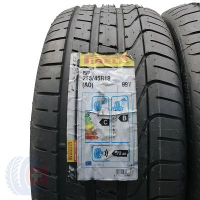 2. Opony 255/45 R18 2x PIRELLI 99Y P Zero A0 Letnie 2016 Nieużywane 