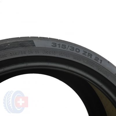 6. 2 x CONTINENTAL 315/30 ZR21 105Y XL ContiSportContact 5P N0 Silent Lato 6mm 