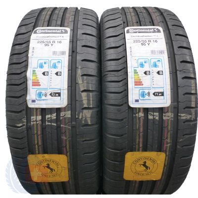 3. Opony 225/55 R16 4x CONTINENTAL 95Y ContiEcoContact 5 letnie 2019 Jak Nowe