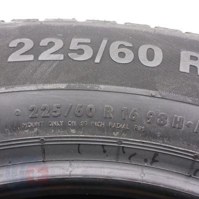 6. 4 x CONTINENTAL 225/60 R16 98H ContiWinterContact TS830P A0 Zima 2021 Jak Nowe