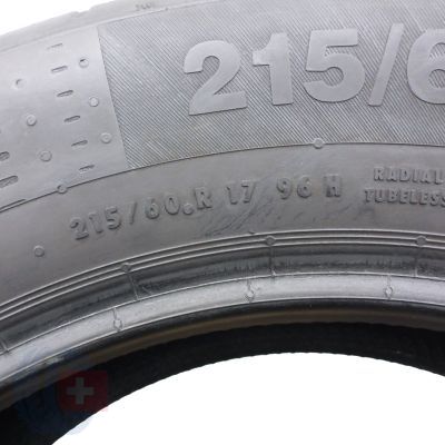 2. Opona 215/60 R17 1x CONTINENTAL 96H ContiEcoContact 5 Letnia 2017 6,7mm