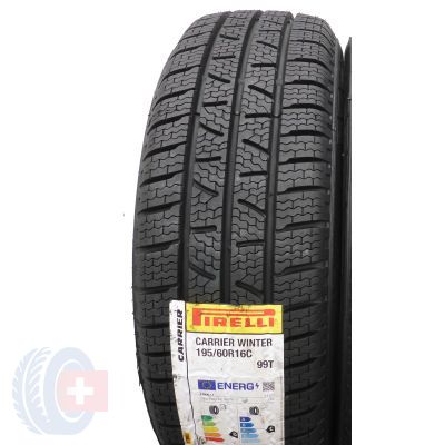 2. Opony 195/60 R16C 2x PIRELLI 99/97T Carrier Winter Zimowe 2021 Jak Nowe